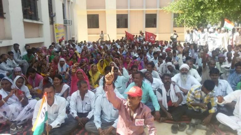 Manifestación de la central sindical CITU en Jaipur, India
