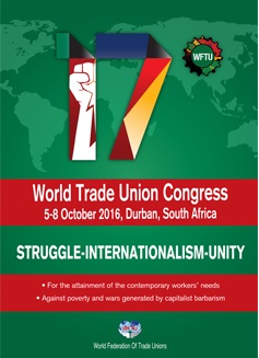 FSM – Congreso Sindical Mundial 5-8 Octubre 2016, Durban, Sudáfrica