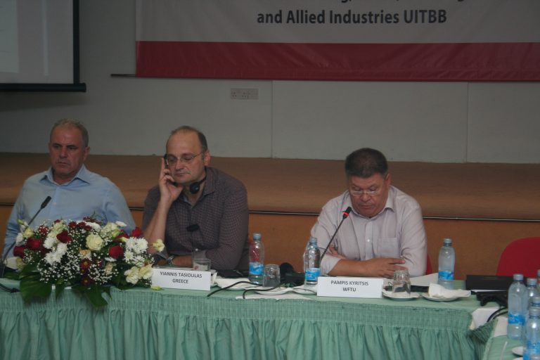 Pampis Kyritsis, WFTU Vice President at UITBB Executive Committee