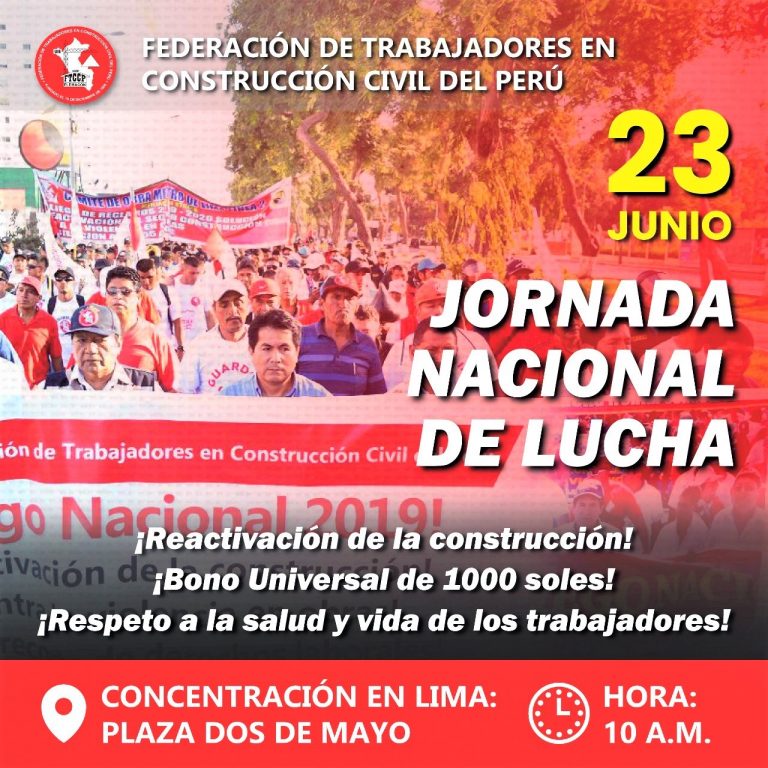 PERU: FTCCP in the fight for the eradication of neoliberalism and COVID-19