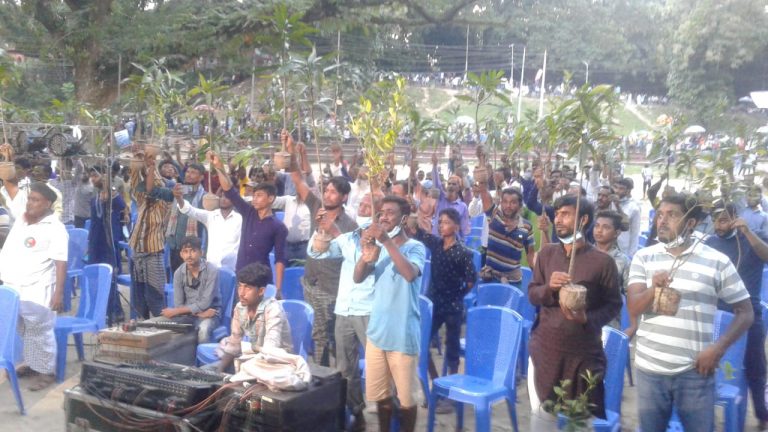 Tree-planting event by NCWF Bangladesh