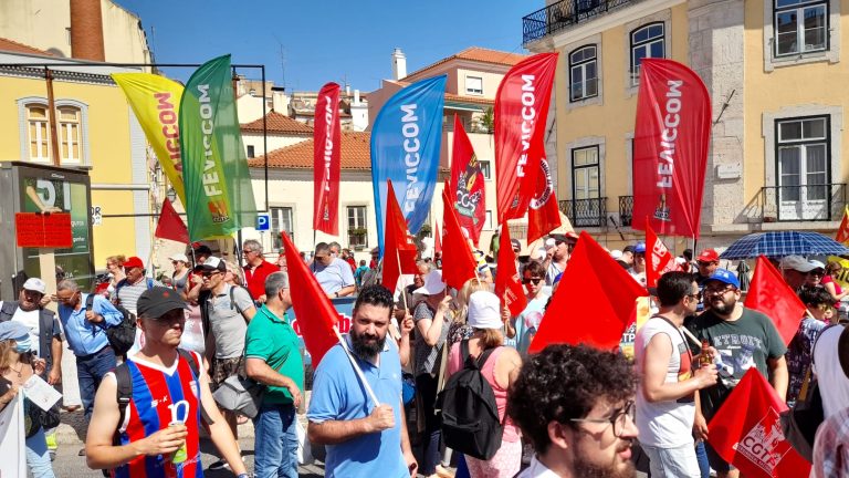 Grandiosa manifestación reúne a miles de trabajadores en Lisboa